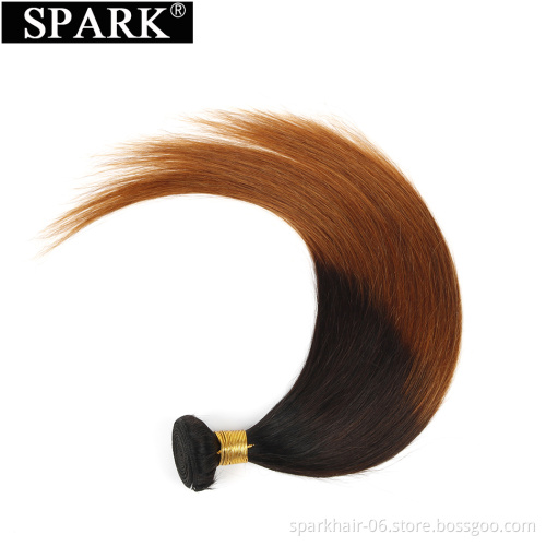 SPARK 10A Ombre Human Hair Bundles 1b/30 Brazilian Ombre Straight Hair3-color hair extension Weave Hair Human Bundles